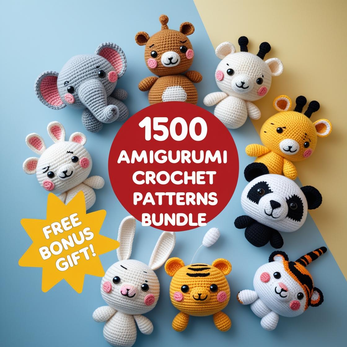 1500 Crochet Pattern Bundle, Amigurumi Patterns, Amigurumi Crochet Patterns, Crochet Tutorials, Patterns Crochet Animals, Clothes, Bags