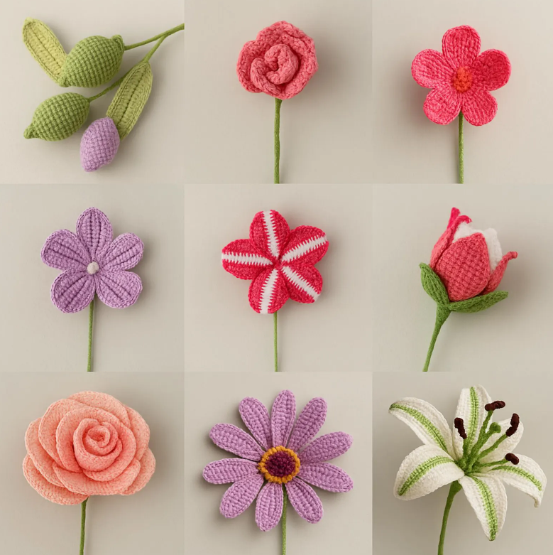 400+ Flower Bouquet Crochet Pattern, Plant, Flower Pot, Hanging Flower, Tulip, Rose for Anniversary, Birthday, Graduation, Mother