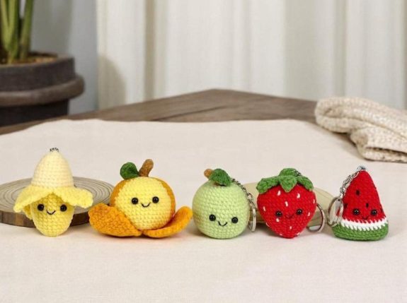 125 in 1 Crochet Keychain PDF Patterns Bundle Amigurumi Keychains, Cute Bag Charms