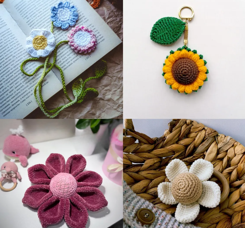 50+ Crochet Flower Bouquet Patterns | DIY Digital Bundle | Spring Wedding Decor | Amigurumi Crochet Patterns Bundle | Gift Idea