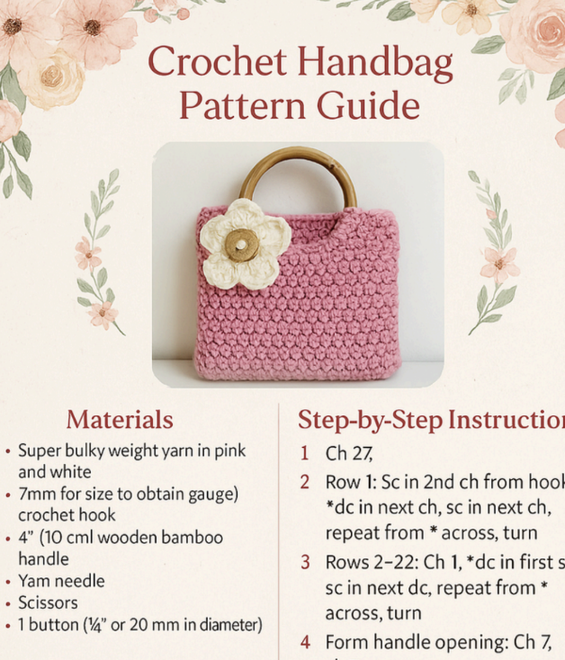 99+ Luxury Crochet Handbag Patterns – Instant Download, boho, modern, vintage, and structured styles Crochet Pattern Bag bundle, PDF files