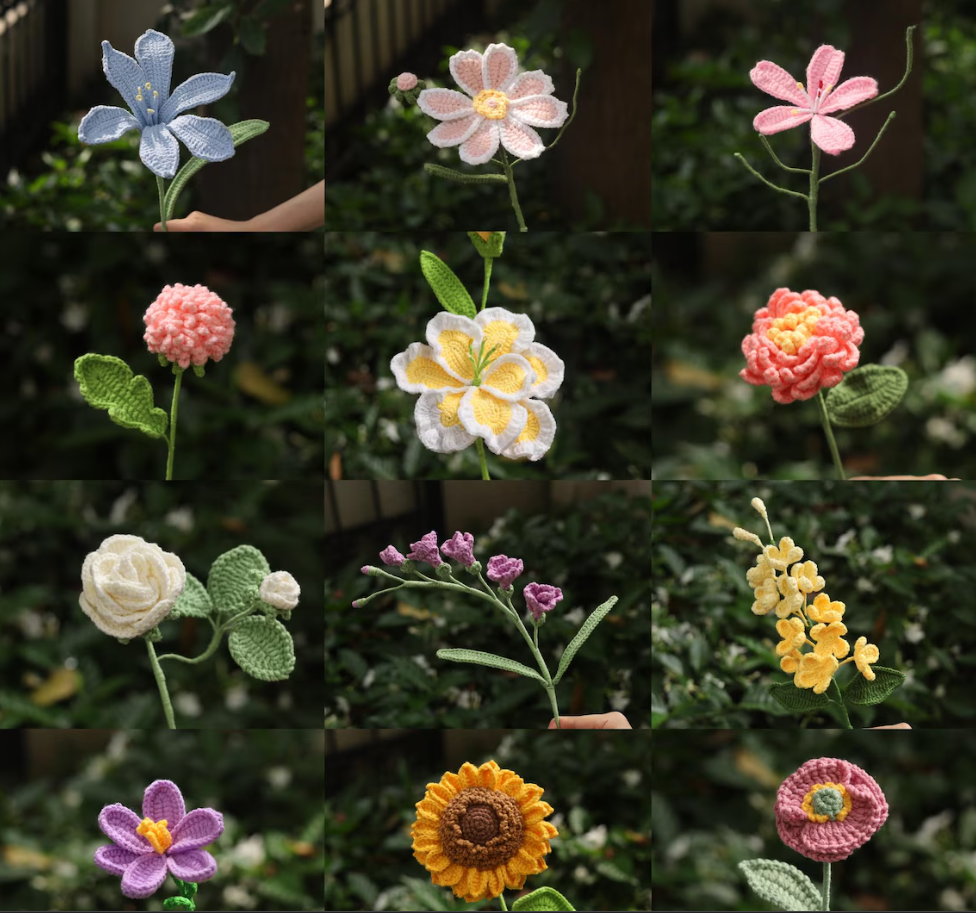 20+ Crochet Flower Bouquet Patterns | DIY Digital Bundle | Spring Wedding Decor | Amigurumi Crochet Patterns Bundle