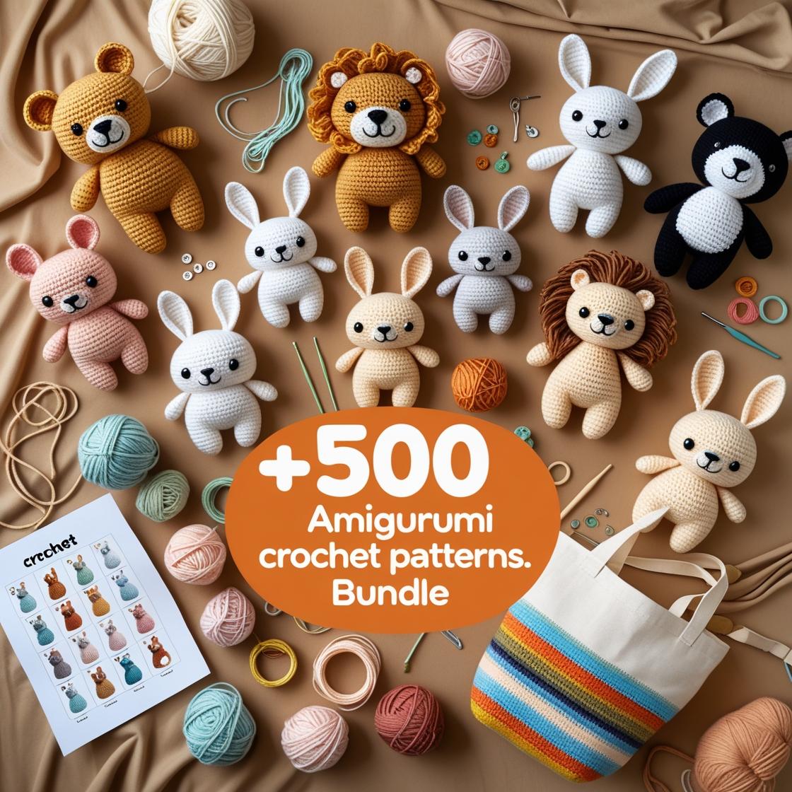 500+ Amigurumi Crochet Patterns | Amigurumi, Toys & Crochet Designs for Dolls, Animals | Mega Crochet Pattern Bundle