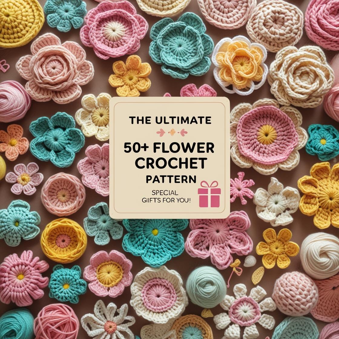 50+ Crochet Flower Bouquet Patterns | DIY Digital Bundle | Spring Wedding Decor | Amigurumi Crochet Patterns Bundle | Gift Idea