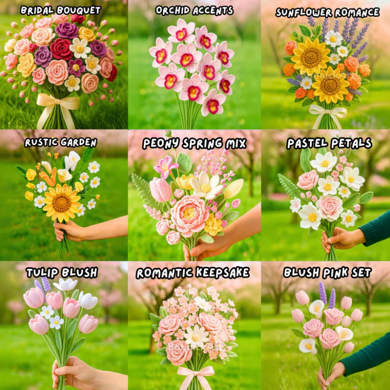 700+ Flower Bouquet Crochet PATTERN Bundle