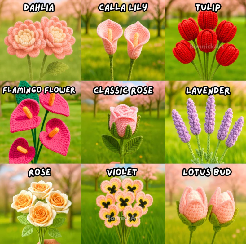 700+ Flower Bouquet Crochet PATTERN Bundle