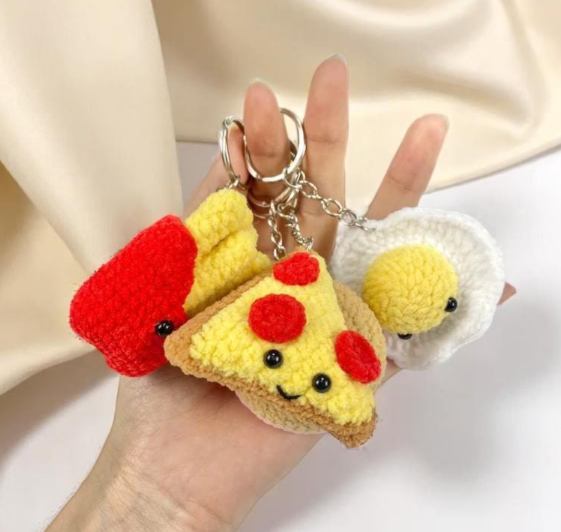 125 in 1 Crochet Keychain PDF Patterns Bundle Amigurumi Keychains, Cute Bag Charms