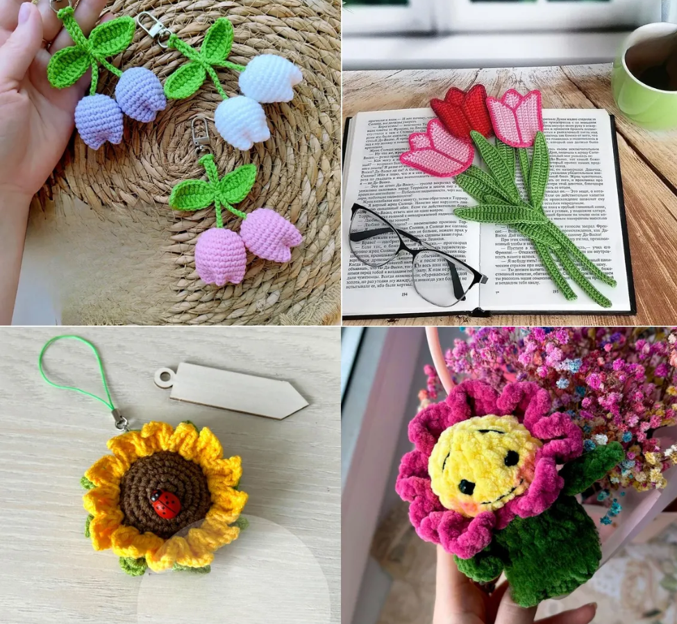 50+ Crochet Flower Bouquet Patterns | DIY Digital Bundle | Spring Wedding Decor | Amigurumi Crochet Patterns Bundle | Gift Idea