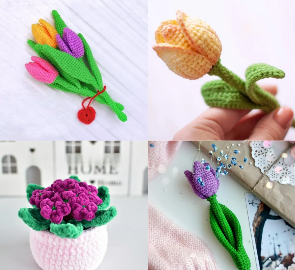 50+ Crochet Flower Bouquet Patterns | DIY Digital Bundle | Spring Wedding Decor | Amigurumi Crochet Patterns Bundle | Gift Idea