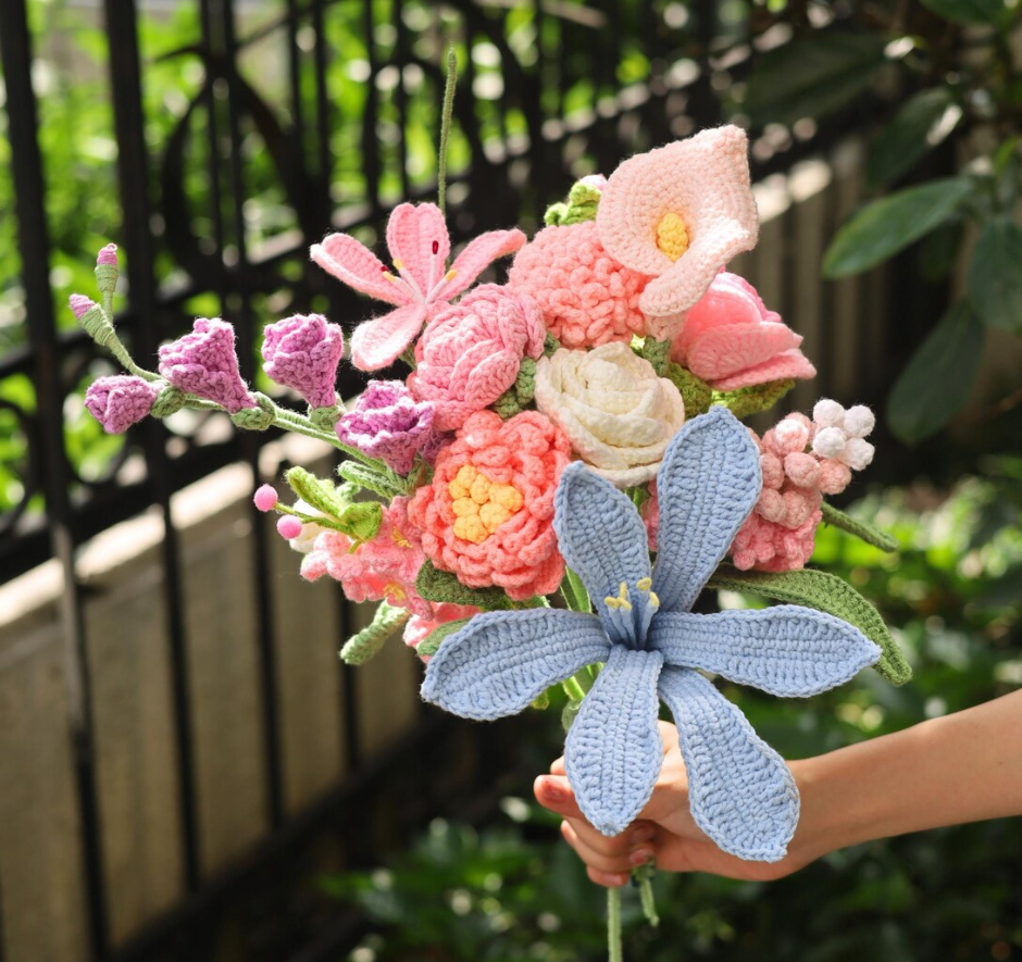 20+ Crochet Flower Bouquet Patterns | DIY Digital Bundle | Spring Wedding Decor | Amigurumi Crochet Patterns Bundle