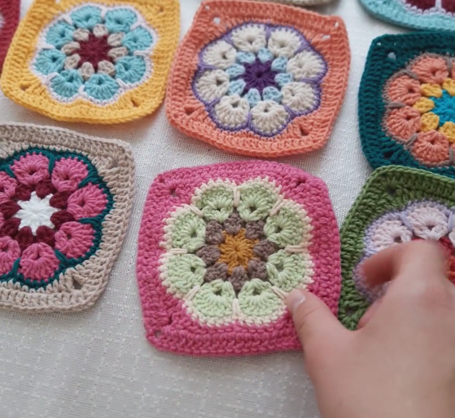 Flower Square Pattern Easy Crochet Pattern Crochet African Daisy Granny Square PDF Flower Pattern