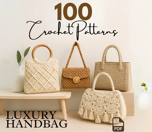 99+ Luxury Crochet Handbag Patterns – Instant Download, boho, modern, vintage, and structured styles Crochet Pattern Bag bundle, PDF files